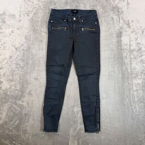 Paige Jane Zip Skinny Jeans Women's 27 Dark Blue Ankle Zip Pocket Denim Pants